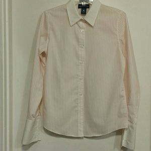Charter Club Pink & White striped dress shirt